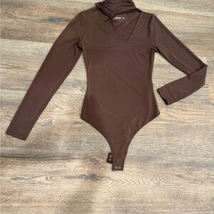 Abercrombie & Fitch Chocolate V-Neck Bodysuit